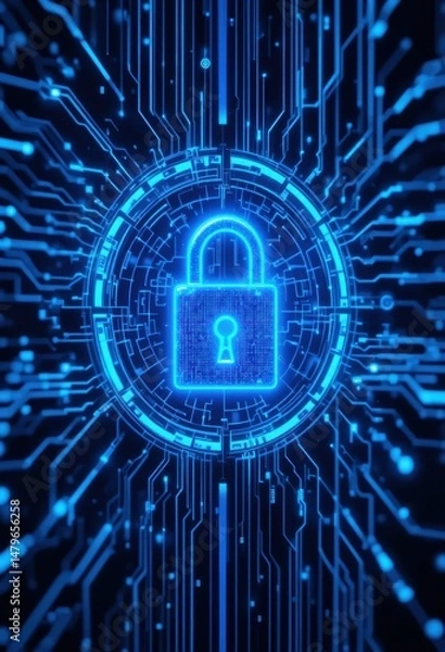Fototapeta Cybersecurity: Digital Fortress,  Data Protection, Network Security,  Enhancing Digital Safety, Advanced Encryption, Secure Transactions,  Protecting Privacy,  Safeguarding Information