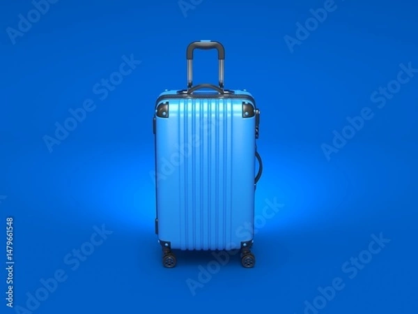 Fototapeta Blue suitcase 3D