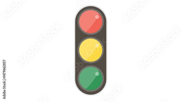Fototapeta Traffic Light Icon Bright Bold Design Go Stop Caution Safe Drive