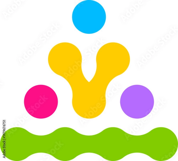 Fototapeta Connected Ball Shape