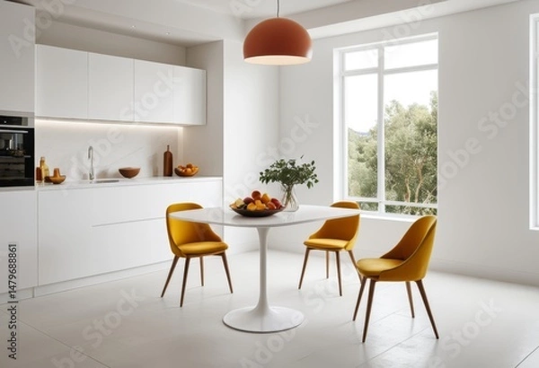 Obraz There are two chairs sitting around a table