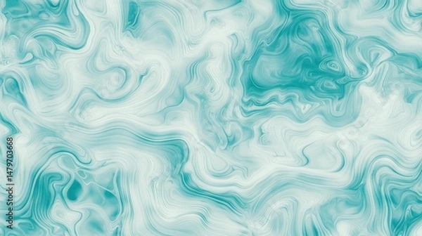 Fototapeta Abstract Marbled Swirl Pattern Background in Cool Tones