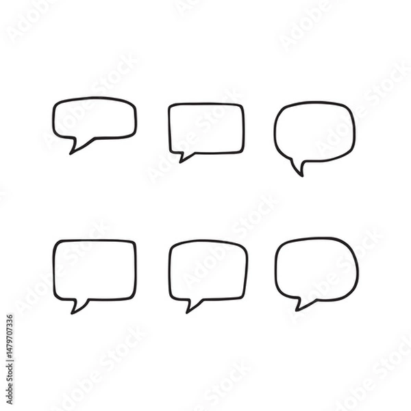 Fototapeta Minimalist vector of speech bubble with blank space