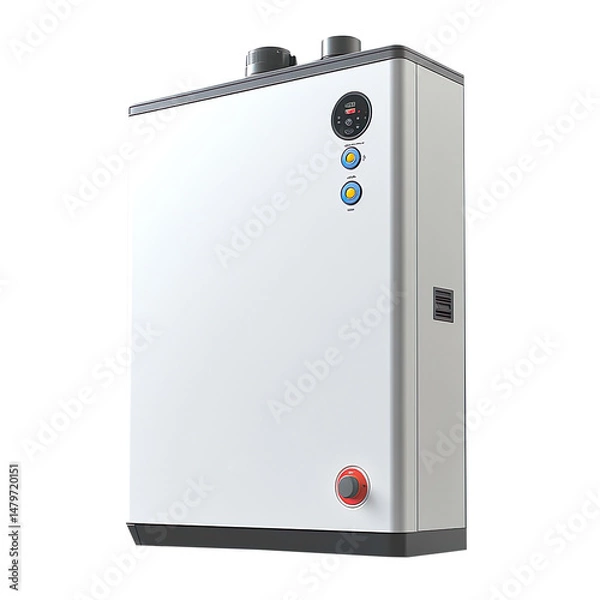 Fototapeta Combi boiler isolated on a white background