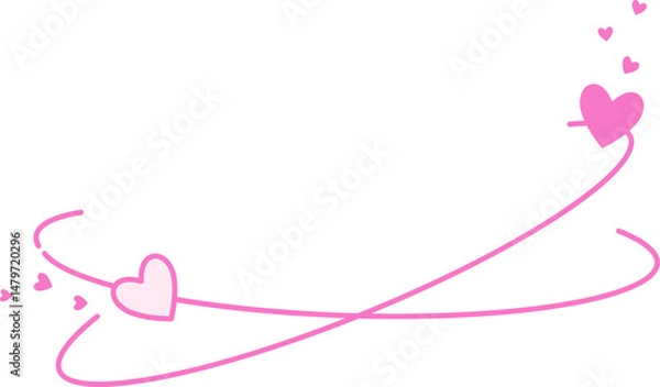 Obraz 원형 하트 장식선