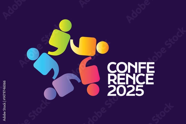 Fototapeta Vibrant Abstract Conference Logo Template
