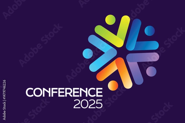 Obraz Vibrant Abstract Conference Logo Template