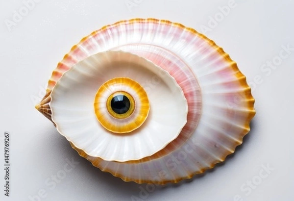 Fototapeta The table has an eye inside a shell