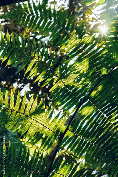 Obraz Group background of dark green tropical leaves. Green leaves pattern background. Green leaf texture,