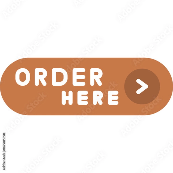 Obraz Order Here Icon E-commerce Call-to-Action Symbol
