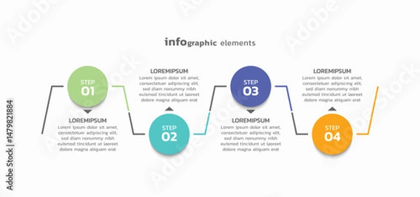 Fototapeta Background business infographic elements for the presentation