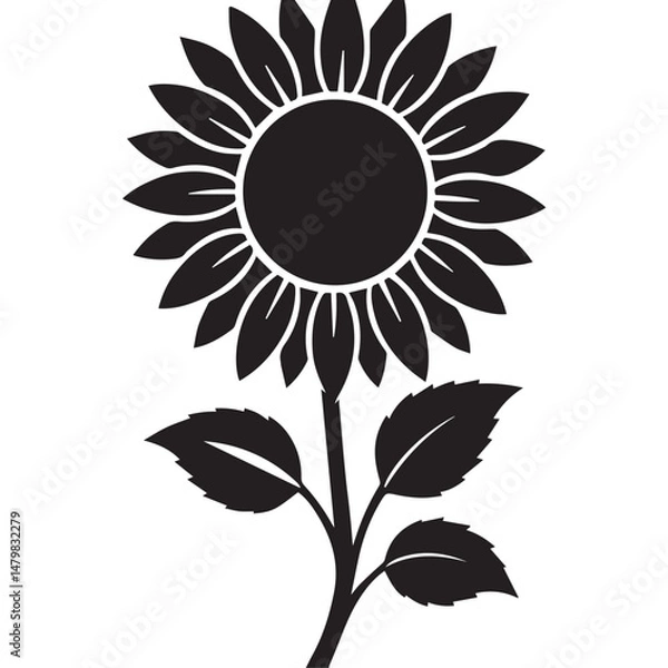 Obraz sunflower vector illustration