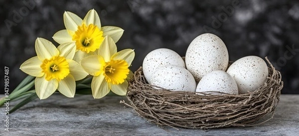 Fototapeta Springtime Easter Nest