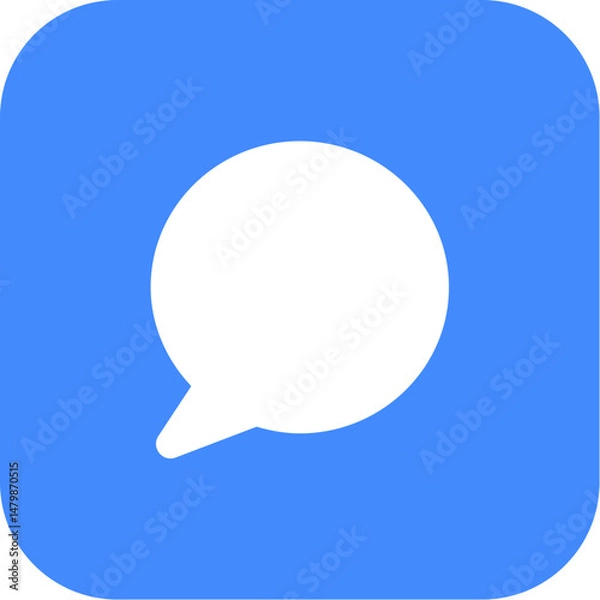 Obraz Communication Icon on Blue Background
