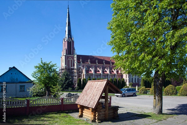 Fototapeta Church of the Holy Trinity. Agro-town Gervyaty, Ostrovets district, Grodno region. Belarus
