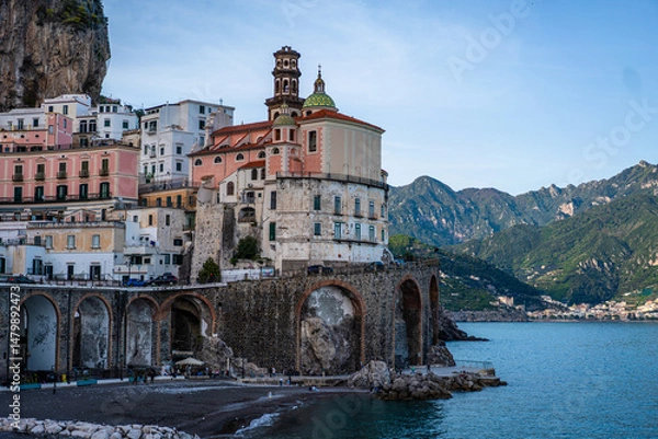 Obraz Colorful buildings of Atrani, Amalfi Coast, Italy