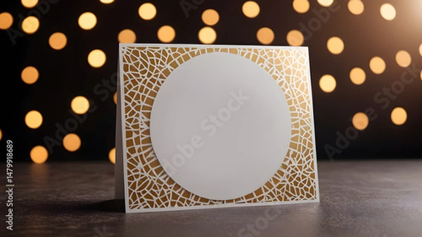 Fototapeta Template frame design for greeting card. Invitation card template suitable for wedding, greeting, banner, cover. invitation card template design.