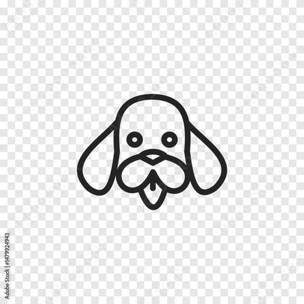 Obraz Dog icon. Vector illustration.