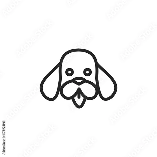 Obraz Dog icon. Vector illustration.