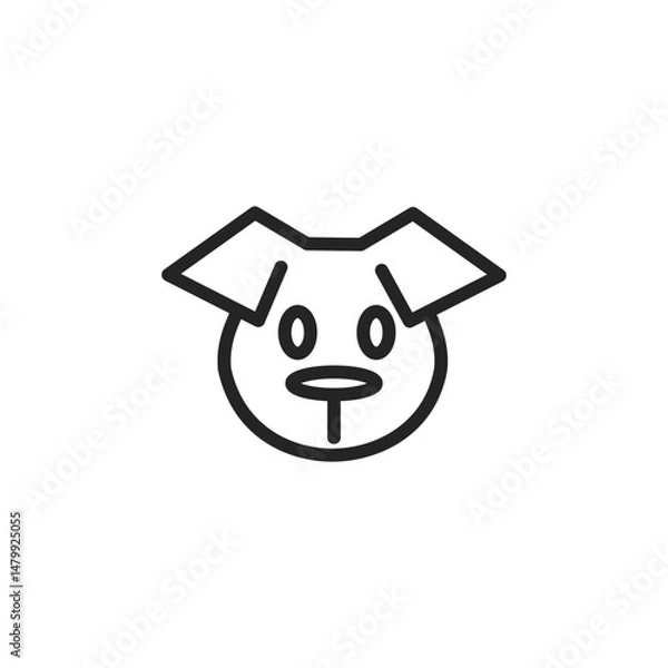 Obraz Dog icon. Vector illustration.