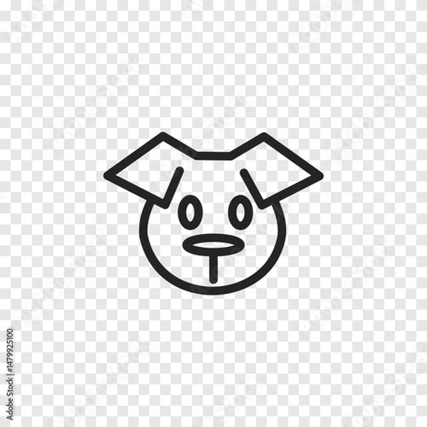 Obraz Dog icon. Vector illustration.