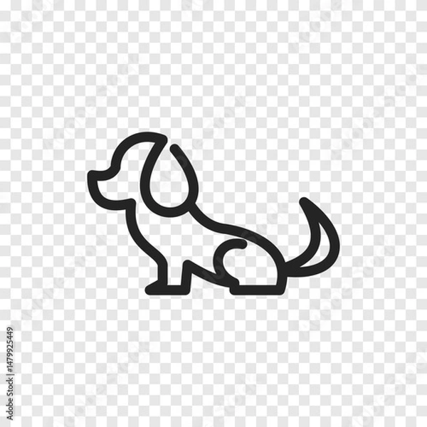Obraz Dog icon. Vector illustration.