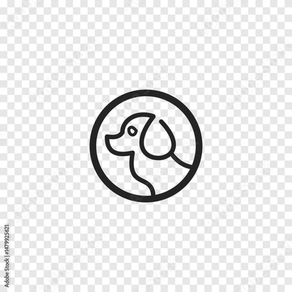 Obraz Dog icon. Vector illustration.