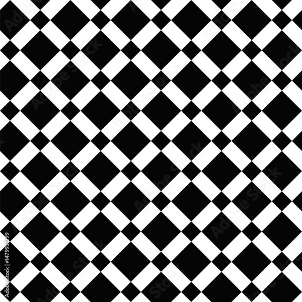 Fototapeta Diagonal abstract seamless black and white pattern background design