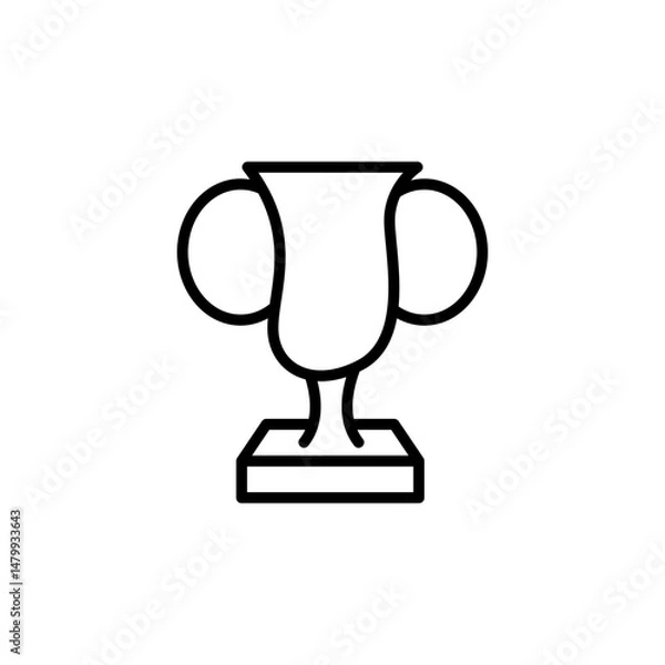 Obraz Trophy cup champion award logo design