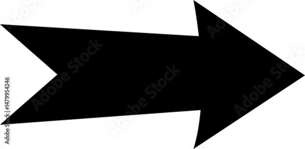 Obraz Arrows icon in flat Arrow sign isolated on transparent background