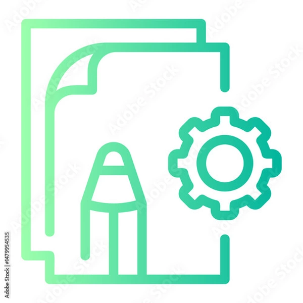 Fototapeta writing gradient icon