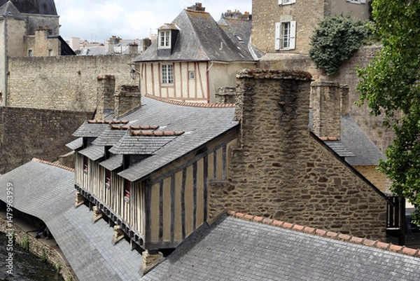 Obraz Medieval french architecture - Vannes city in Brittany