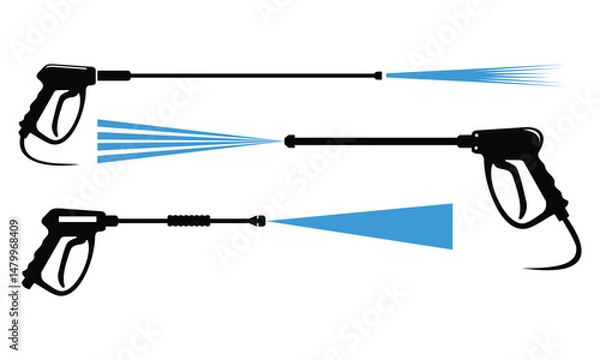 Obraz Pressure washing gun logo design icon set vector template