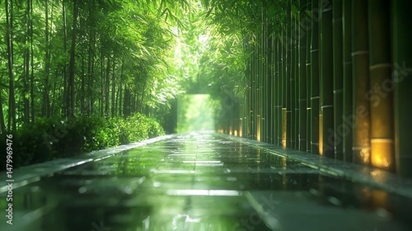 Fototapeta Bamboo clean background