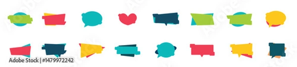 Fototapeta Quotes frames. Quote remark, mention quotations frame and callout text template. Talk remark quotation frames, citation memo or dialog box bubble. Isolated vector symbols set