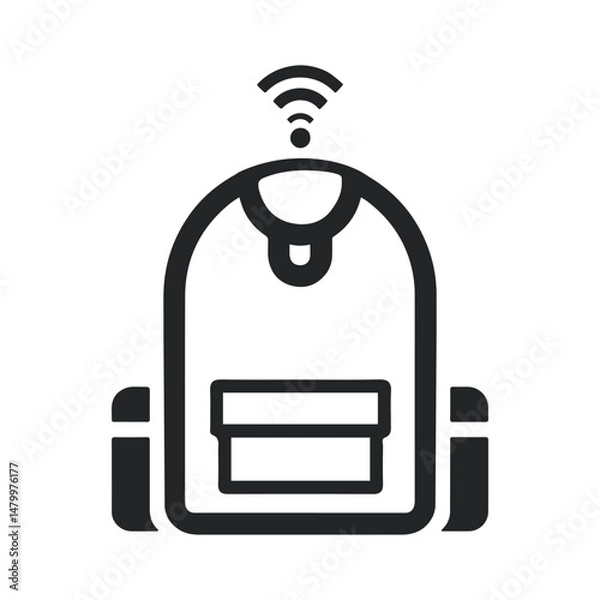 Obraz WiFi icon on a backpack