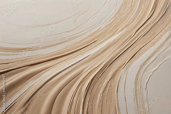 Obraz Minimal beige and white acrylic texture soft abstract hand painted background for modern design