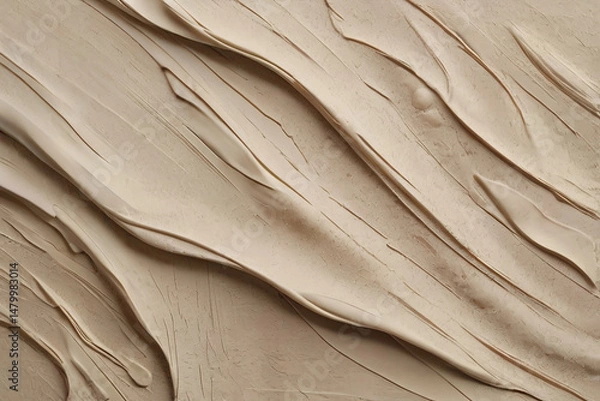 Obraz Minimal beige and white acrylic texture soft abstract hand painted background for modern design