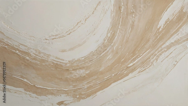 Obraz Minimal beige and white acrylic texture soft abstract hand painted background for modern design