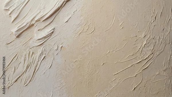 Obraz Minimal beige and white acrylic texture soft abstract hand painted background for modern design