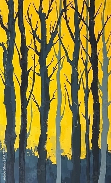 Obraz autumn trees background