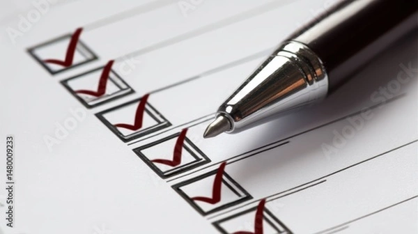 Fototapeta Checklist, To-Do List, Task Management, Planning, Organization