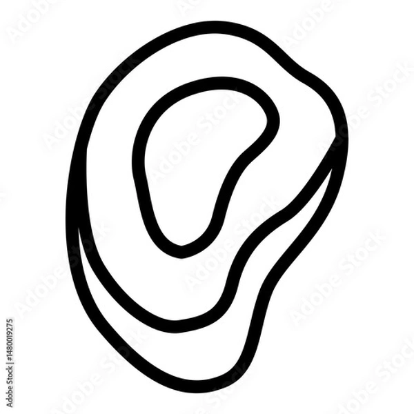 Obraz Oyster icon. Vector line icon
