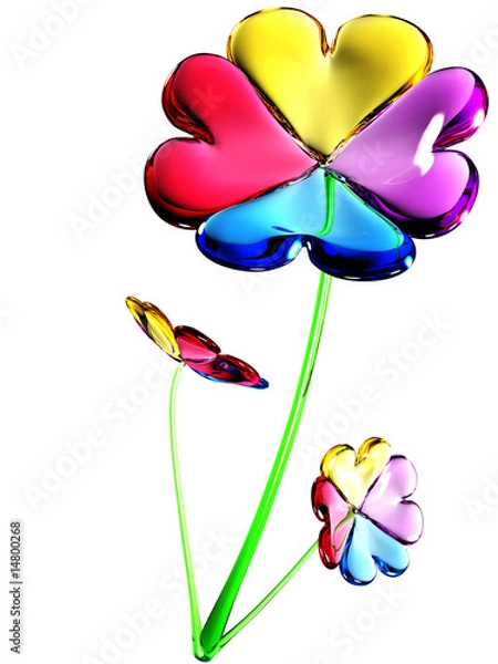 Obraz colorful four-leaf clover