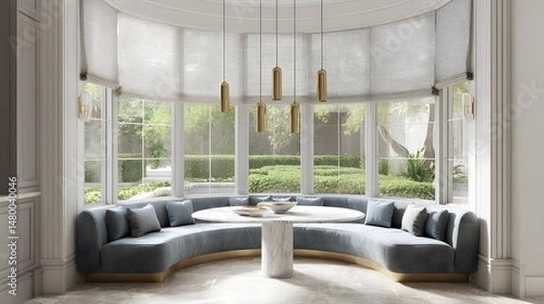 Obraz Floating Breakfast Nook by Bay Window