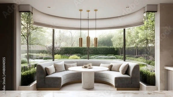 Obraz Floating Breakfast Nook by Bay Window