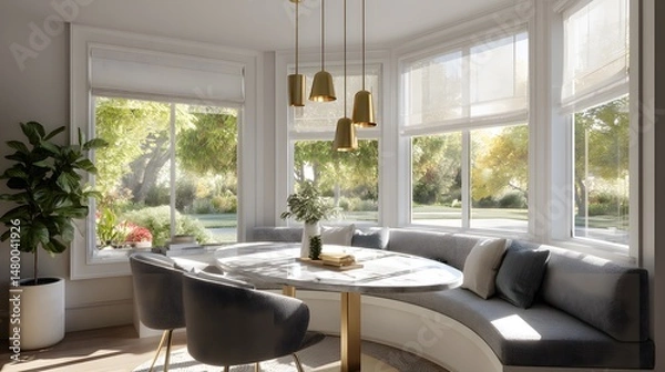 Obraz Floating Breakfast Nook by Bay Window