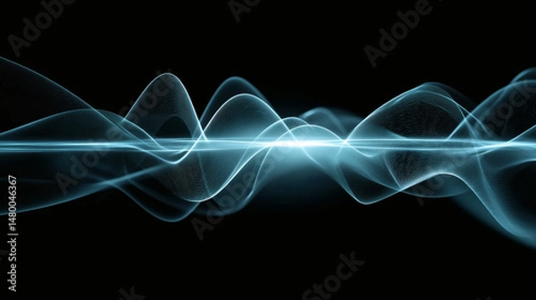 Obraz A background of electromagnetic waves