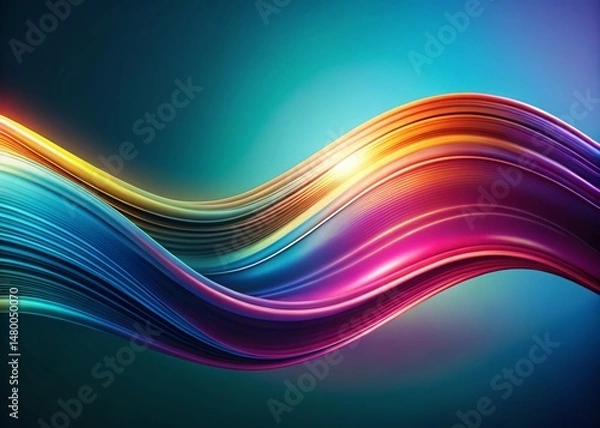 Fototapeta Abstract Wavy Lines Gradient Background - Modern Design Texture