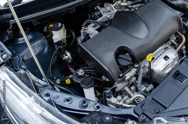 Fototapeta Automobile engines, machinery used in traffic